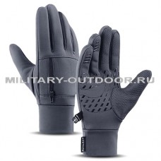 Kyncilor Warm Outdoor Zip SoftShell Gloves Grey